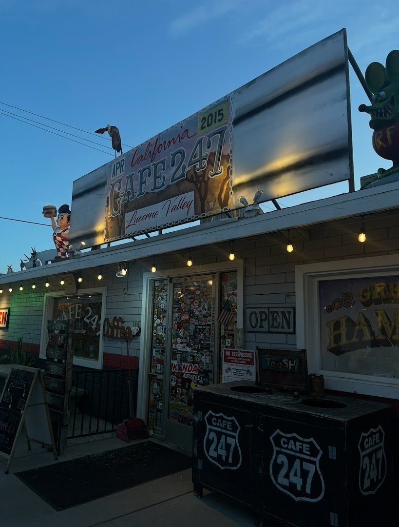 Cafe 247 storefront on Old Woman Springs Road.